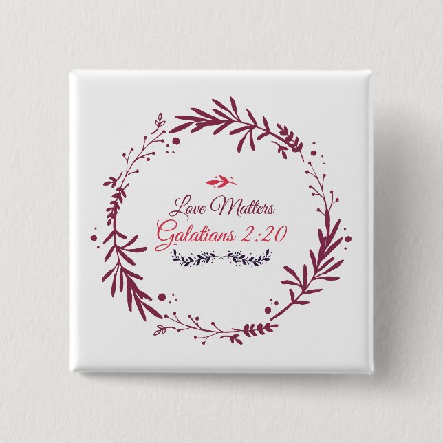 Love Square Button (Front)