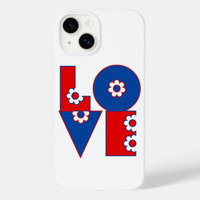 LOVE Square Case-Mate iPhone Case (Back)