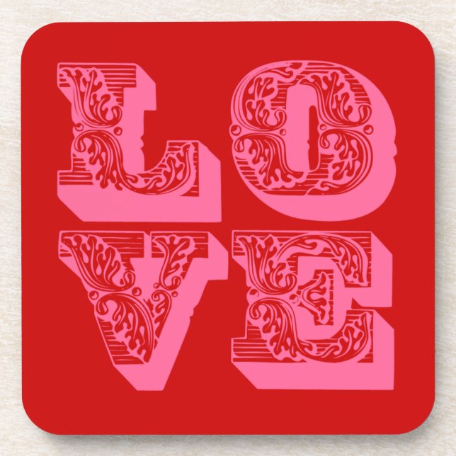 LOVE Square Coaster (Front)