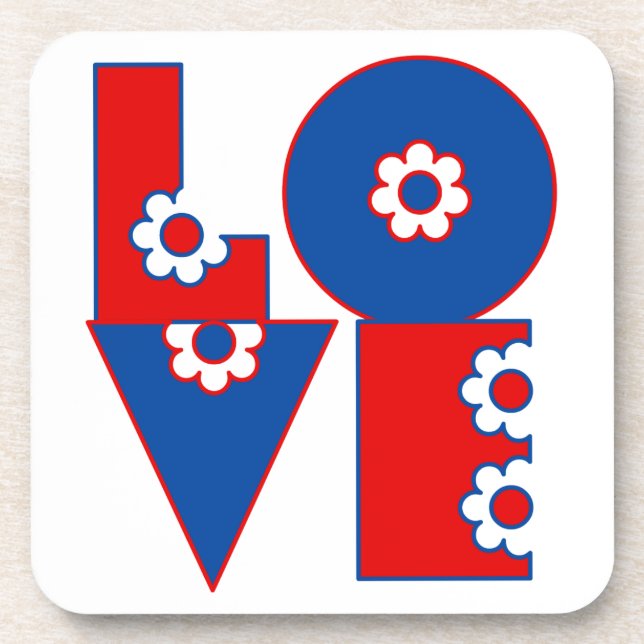 LOVE Square Coaster (Front)