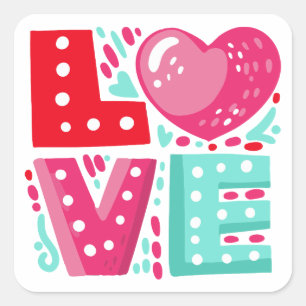 LOVE SQUARE STICKER
