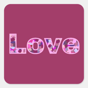 Love Square Sticker