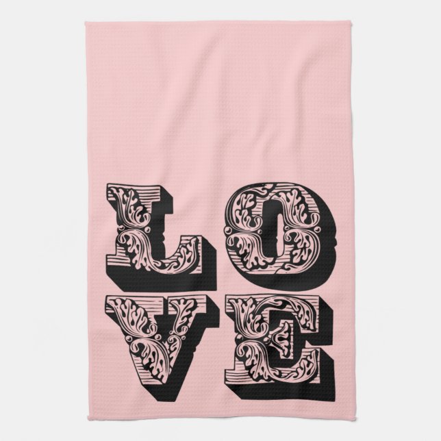 LOVE Square Tea Towel (Vertical)