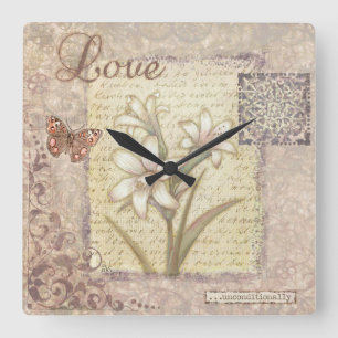 love square wall clock