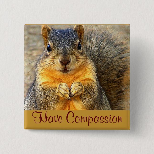 Love Squirrel_ 15 Cm Square Badge (Front)