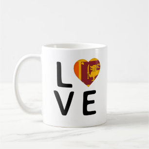 Love - Sri Lanka Flag Coffee Mug
