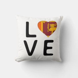 Love - Sri Lanka Flag Cushion