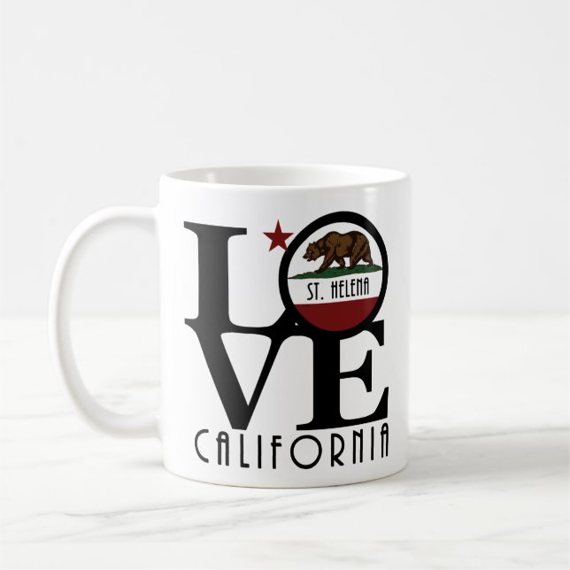 LOVE St Helena California 11oz Coffee Mug (Left)