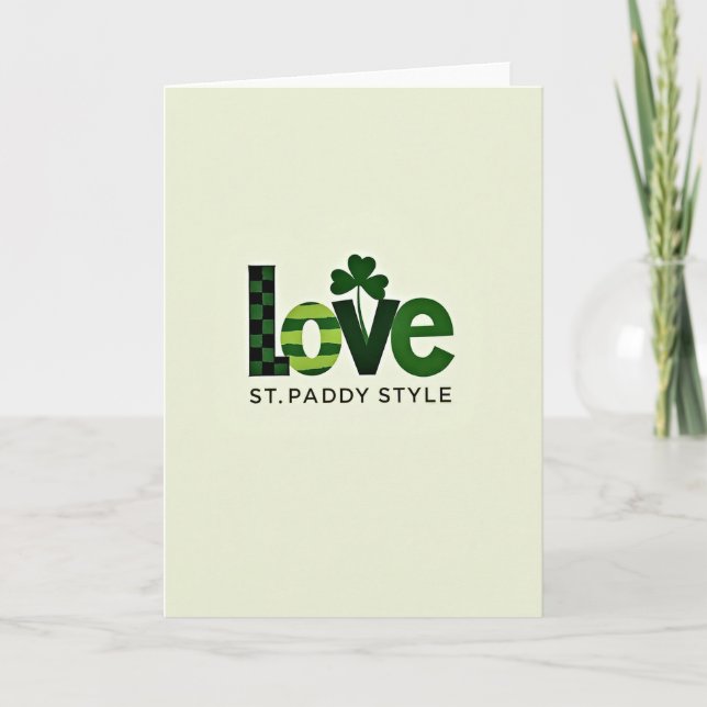 Love St Paddy Style Card (Front)