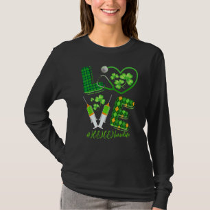 Love St Patrick S Heme Nurse Life Irish Shamrocks T-Shirt