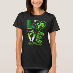 Love St Patrick S Picu Nurse Life Irish Shamrocks T-Shirt