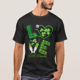 LOVE St. Patrick's CVICU Nurse Life Irish Shamrock T-Shirt