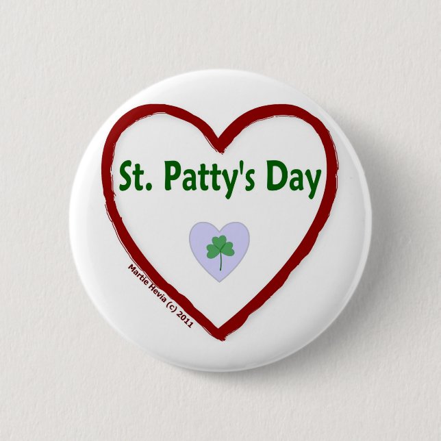 Love St. Patty's Day 6 Cm Round Badge (Front)