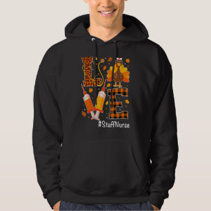 Love Staff Nurse Life Turkey Syringe Nursing Thank Hoodie