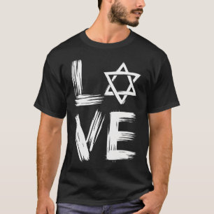 Love Star Of David Jewish T-Shirt