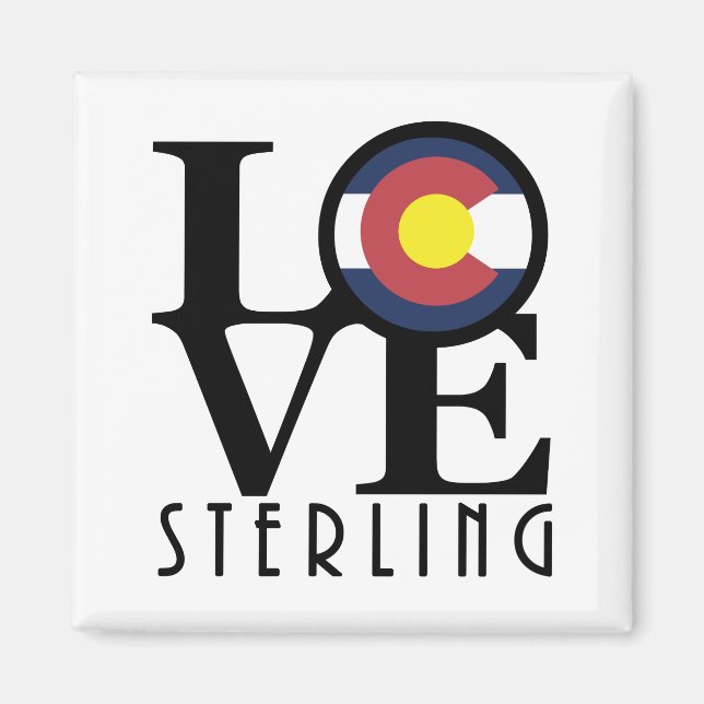 LOVE Sterling Colorado Magnet (Front)