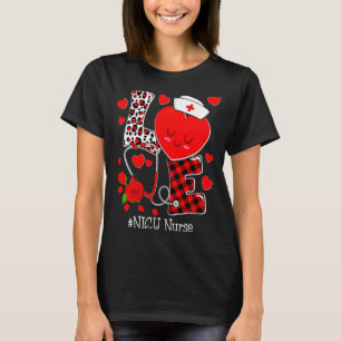 Love Stethoscope Heart Nicu Nurse Valentines Day T-Shirt
