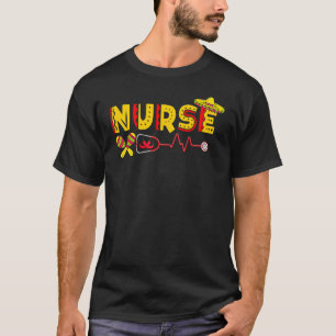 Love Stethoscope Nurse Cinco De Mayo Mexican Nurse T-Shirt