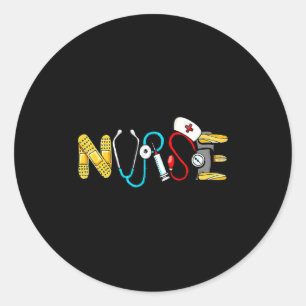 Love Stethoscope Nurse Life Valentine Day Women  Classic Round Sticker