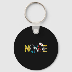 Love Stethoscope Nurse Life Valentine Day Women Key Ring