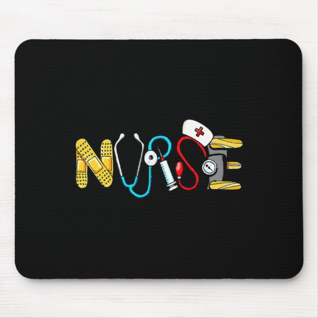 Love Stethoscope Nurse Life Valentine Day Women  Mouse Pad (Front)