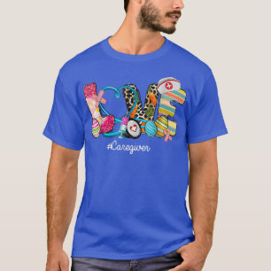 LOVE Stethoscope Scrub Caregiver Nurse Life Easter T-Shirt