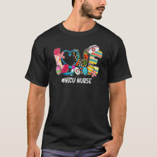 Love Stethoscope Scrub Nicu Nurse Life Easter Day T-Shirt