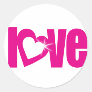 Love sticker pink
