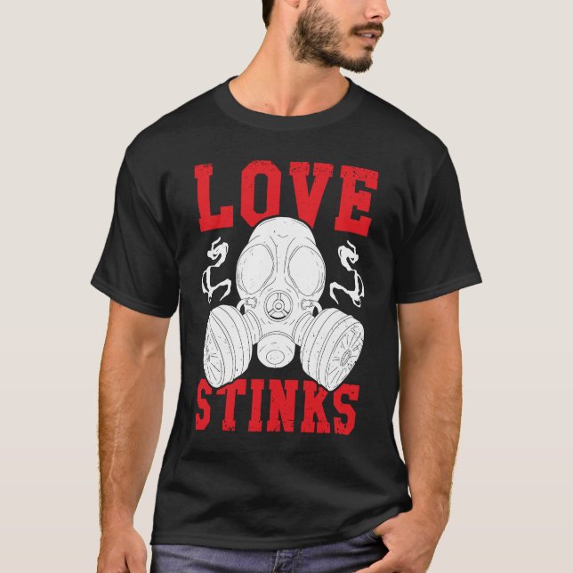 Love Stinks  Anti Valentine's Day Humour Single Pe T-Shirt (Front)