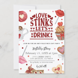 Love Stinks Anti-Valentine's Day Party Invitation
