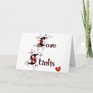 Love Stinks Anti-Valentine's Day Saying Holiday Card