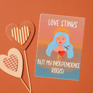 Love Stinks Funny Cute Anti Valentines Day Holiday Card