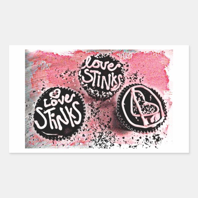 Love Stinks Rectangular Sticker (Front)
