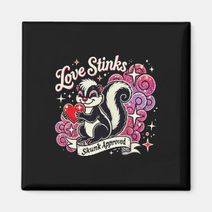 Love Stinks Skunk Approved Sarcastic 2025 Valentin Magnet