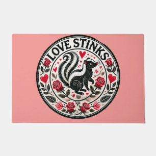 Love Stinks Skunks Valentine's Day                 Doormat