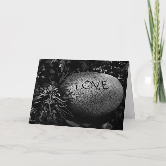"Love" Stone Holiday Card (Front)