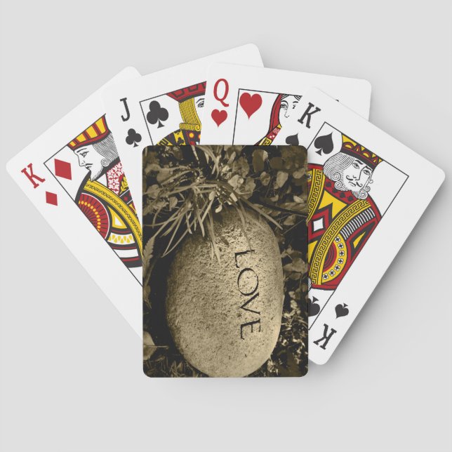 "Love" Stone Playing Cards (Back)