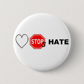 Love Stops hate 6 Cm Round Badge
