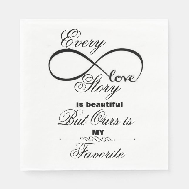 Love Story Napkin (Front)