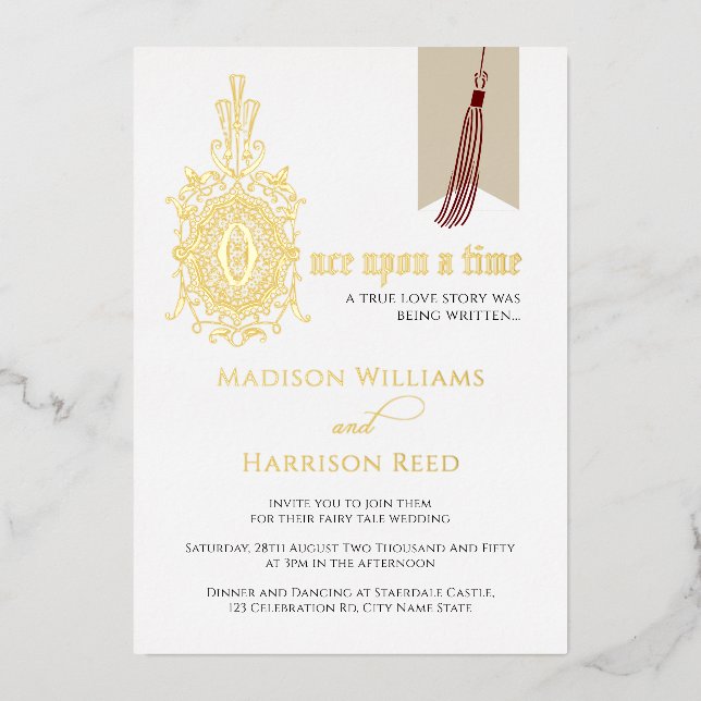 Love Story Once Upon A Time Wedding Real Gold (Front)