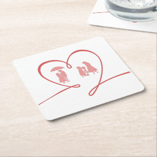 Love Story Paper Coaster