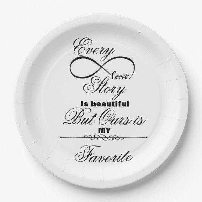 Love Story Paper Plate (Front)