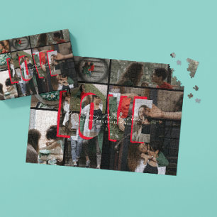 Love Story Photo Collage Puzzle   Personalised