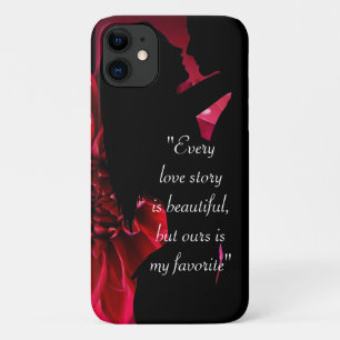 Love story quote kiss lover background Case-Mate i iPhone 11 Case