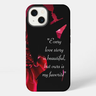 Love story quote kiss lover background Case-Mate i iPhone 13 Case