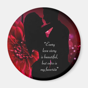 Love story quote kiss lover background Case-Mate i Magnet