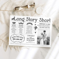 Love Story Timeline Fun Save the Date Photo