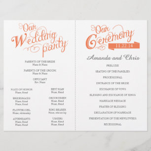 Love Story Wedding Program Flyer