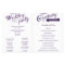 Love Story Wedding Program Flyer-Purple