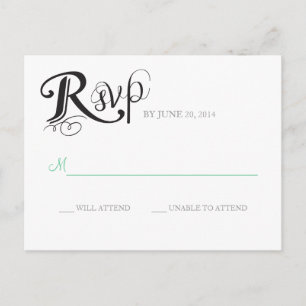 Love Story Wedding Reply Postcard